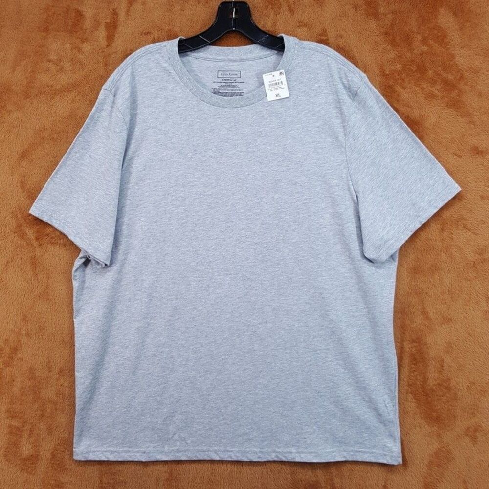 CLUB ROOM Shirt Mens XL Grey Pullover T-Shirt Tagless Comfort Tee